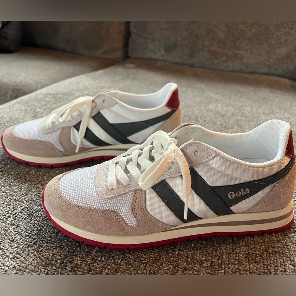 Gola Daytona Women's Sneakers in White/Blossom/Ash Size 8 - Picture 4 of 7